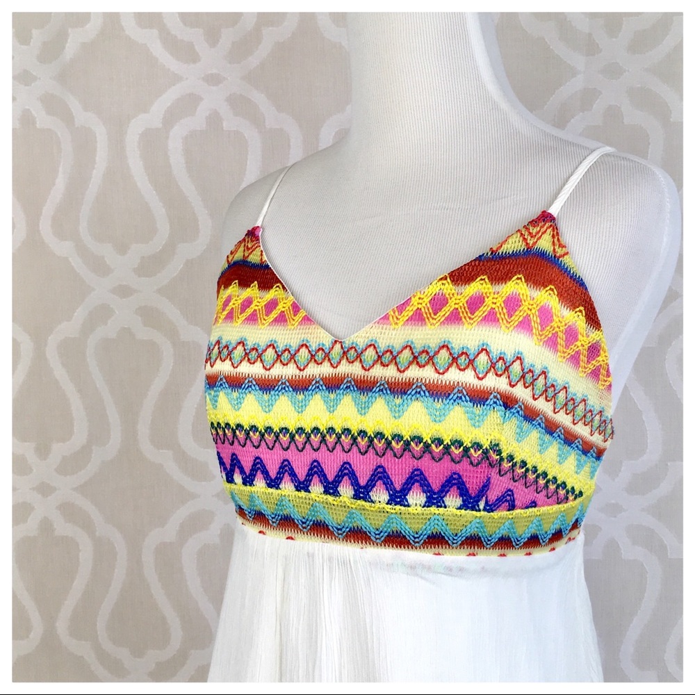 *LAST ONE* Boho Embroidered Double Layer Dress - Picture 2 of 8